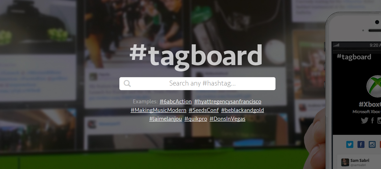 Использование сервиса Tagboard 